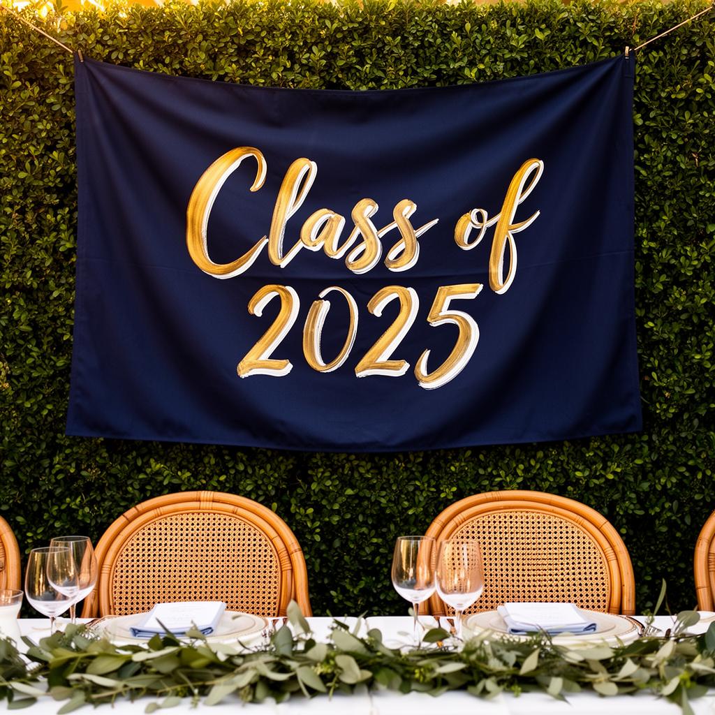 Class of 2025 banner with greenery